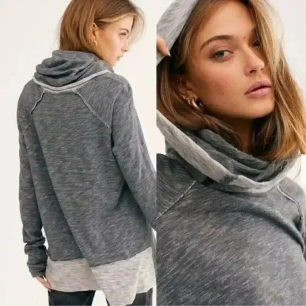 Free People FB Beach Cocoon Cowl Neck Pullover
